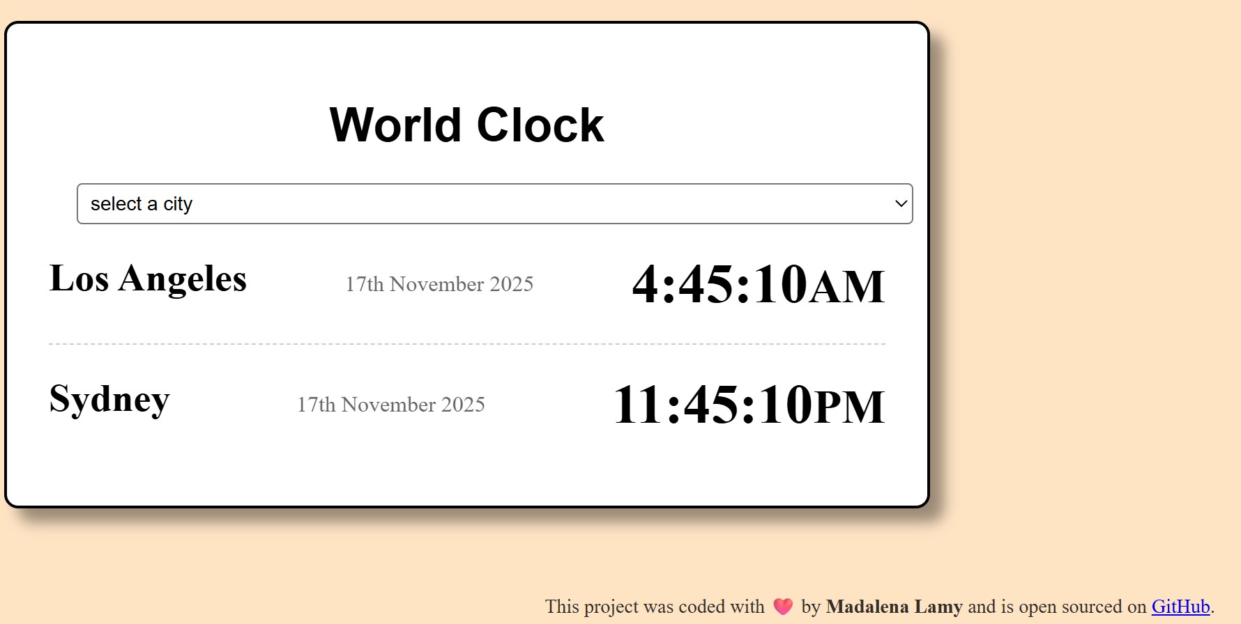 Worldclock-app preview